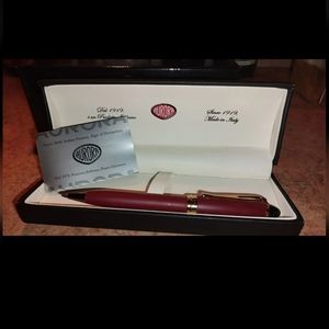 Aurora  Ballpoint Pen with Gold Trim Burgundy 3978